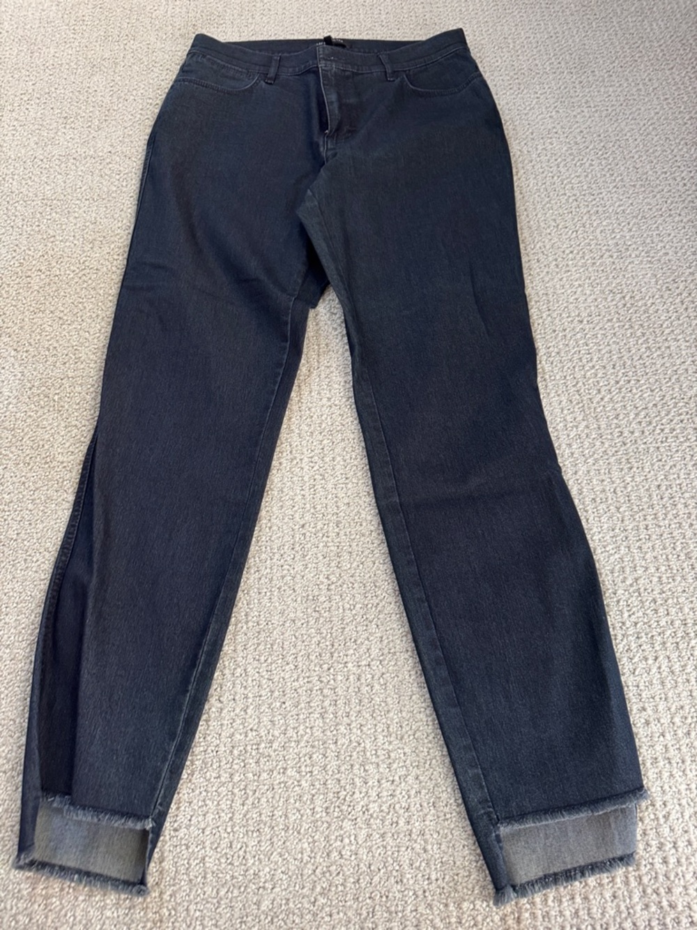 Lafayette 148 New York Black Cropped Straight-Leg Jeans